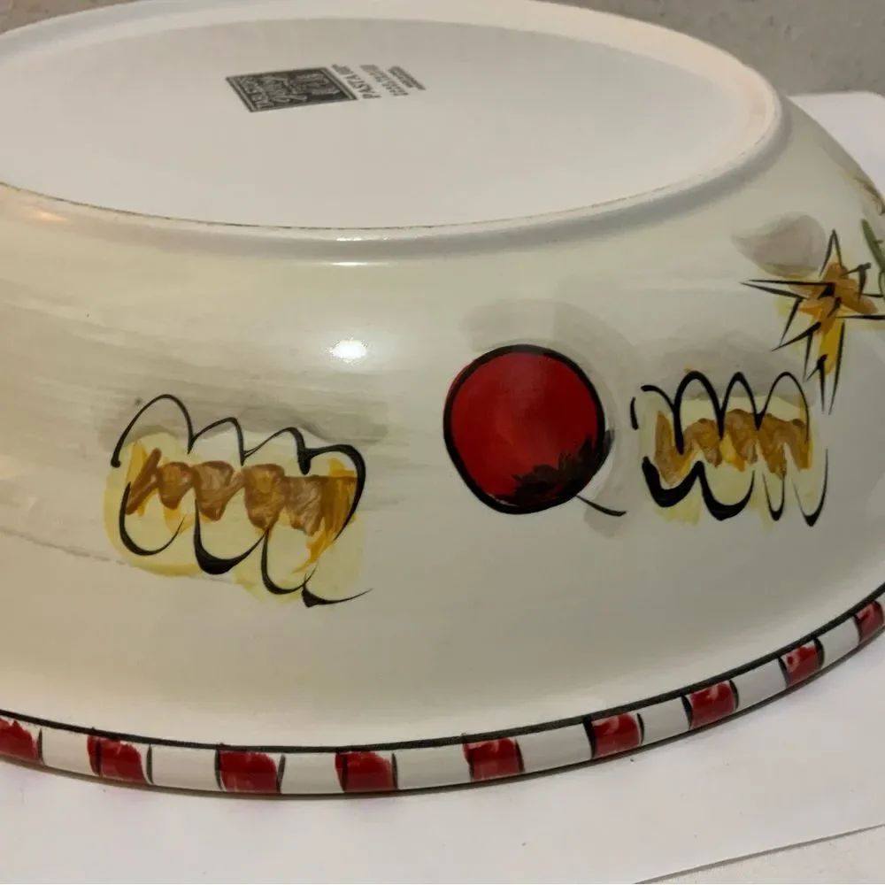 Tabletops Unlimited Italian Garden Pasta Salad Bowl 13